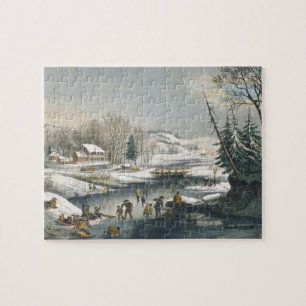 en de winterochtend legpuzzel