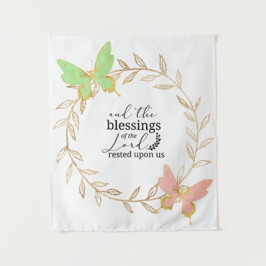 En de zegeningen van de Heer rusten op ons Wandkleed (Voorkant)