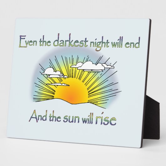 En de zon zal stijgen fotoplaat (Zijkant)