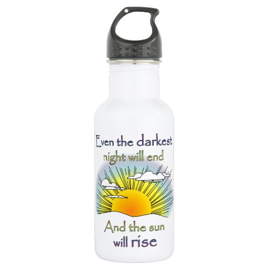 En de zon zal stijgen waterfles (Voorkant)