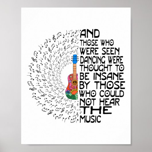 En degenen die werden gezien dansen werden gedacht poster (Voorkant)