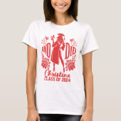 EN DID Urban Vrouw Silhouette Trendy Afstuderen T-shirt (Voorkant)