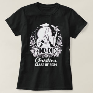 EN DID Urban Vrouw Silhouette Trendy Afstuderen T-shirt