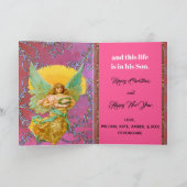 En dit is het getuigenis Floating Angel Christmas Feestdagen Kaart (Binnen)