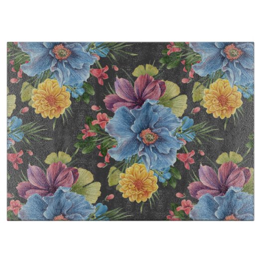  en donkere Floral Snijplank (Voorkant)