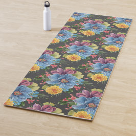  en donkere Floral Yogamat