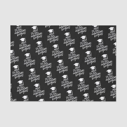 En dus begint het avontuur - Afstuderen Tissuepapier (Voorkant)