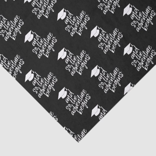 En dus begint het avontuur - Afstuderen Tissuepapier (Detail)