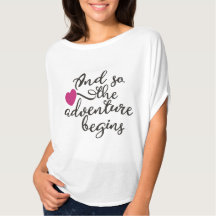 En dus begint het avontuur met het hart T-shirt on