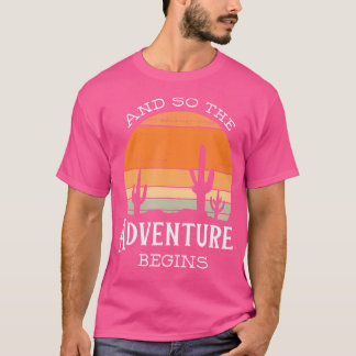 En dus begint het avontuur vrijgezellen hiking des t-shirt