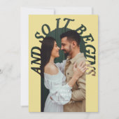 En dus begint het trouwfoto Citrus bruiloft Save The Date (Voorkant)