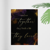 En dus bouwden ze samen een leven dat ze liefhadde folie afdrukken