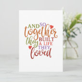 En dus bouwden ze samen een leven waar ze van hiel kaart (Staand voorkant)