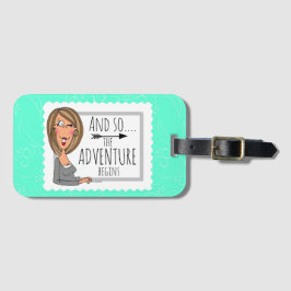 en dus...het avontuur begint bagagelabel