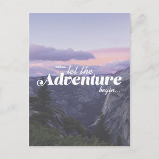 en dus... laat het avontuur beginnen briefkaart