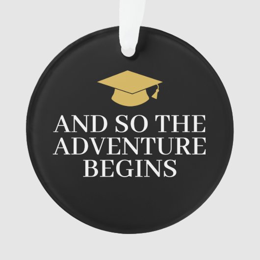 En dus wacht het avontuur - Modern Afstuderen Phot Ornament (voorkant)