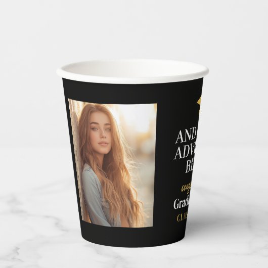 En dus wacht het avontuur op Modern Afstuderen 2 P Papieren Bekers (Voorkant)