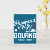 En echtgenoot echtgenote golfpartners koppels kaart (Gele Bloem)