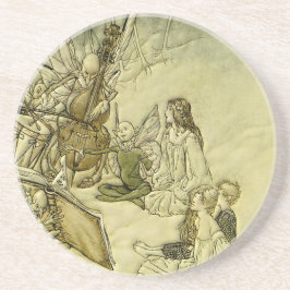 En een Fairy Song - Arthur Rackham Zandsteen Onderzetter