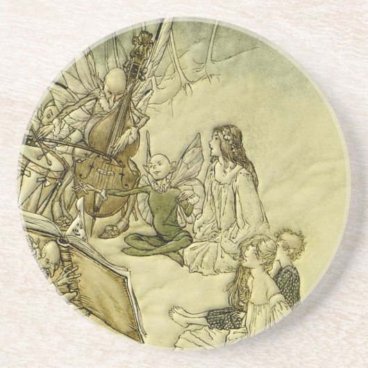 En een Fairy Song - Arthur Rackham Zandsteen Onderzetter (Voorkant)