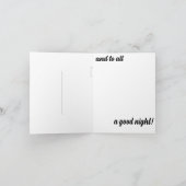 En een goede nacht voor iedereen feestdagen kaart (Binnen)