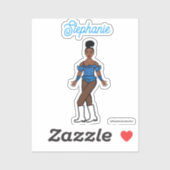 En een naam danser Stickers Blue Stones (Vel)