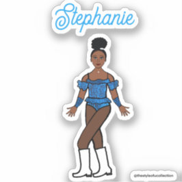 En een naam danser Stickers Blue Stones