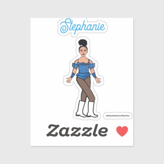 En een naam danser Stickers Blue Stones B (Vel)
