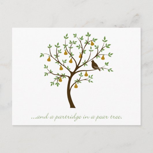 En een partridge in een perenboom briefkaart (Voorkant)