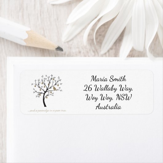 En een partridge in een perenboom etiket (Insitu)