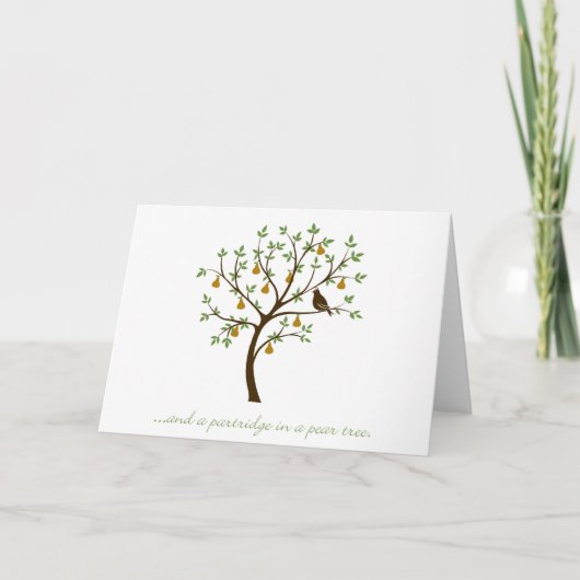 En een partridge in een perenboom feestdagen kaart (Voorkant)