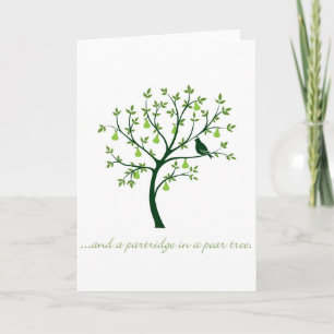 En een partridge in een perenboom feestdagen kaart