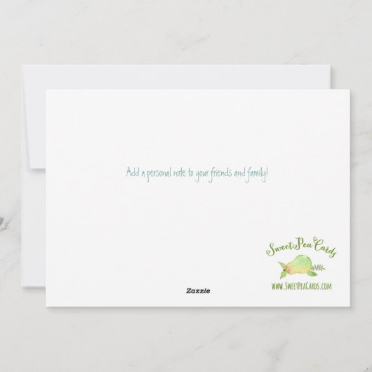 En een partridge in een perenboom feestdagenkaart (Achterkant)