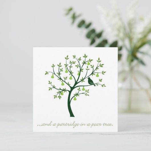 En een partridge in een perenboom kaart (Staand voorkant)