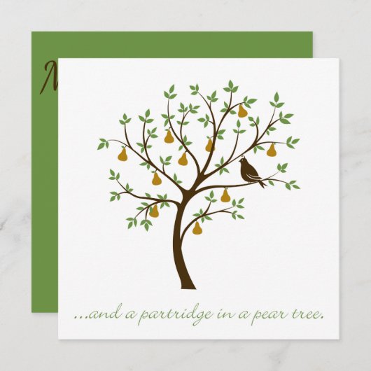 En een partridge in een perenboom kaart (Voorkant / Achterkant)