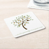 En een partridge in een perenboom kartonnen onderzetters (Schuin)