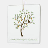 En een partridge in een perenboom keramisch ornament (Links)