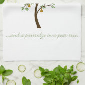 En een partridge in een perenboom theedoek (Gevouwen)