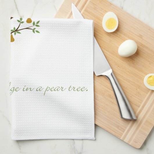 En een partridge in een perenboom theedoek (Quarter Fold)