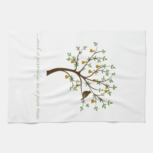 En een partridge in een perenboom theedoek (Horizontaal)