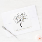 En een partridge in een perenboom vierkante sticker (Envelop)