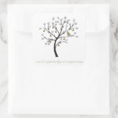 En een partridge in een perenboom vierkante sticker (Tas)