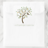 En een partridge in een perenboom vierkante sticker (Tas)