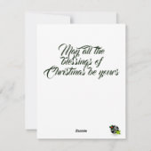 En een patrijs in een Pear Tree Flat Christmas-Kaa Feestdagenkaart (Achterkant)