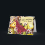 En een patrijs in een perenboom feestdagen kaart<br><div class="desc">Prettige feestdagen Nee! Ok,  dit is echt een korhoen die de weg oversteekt,  maar het is een echte vogel waar ik een afbeelding van nam in Willamette National Forest in de buurt van Detroit Oregon.</div>