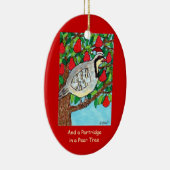 En een patrijs in een perenboom keramisch ornament (Rechts)