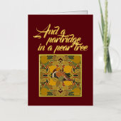 En een patrijs in een perenboom Kerstmis Folie Feestdagenkaart (Voorkant)