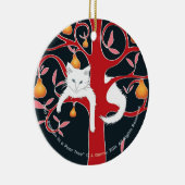 En een Perzisch in een perenboom... dubbelzijdig Keramisch Ornament (Rechts)