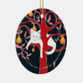 En een Perzisch in een perenboom... Keramisch Ornament (Rechts)