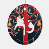 En een Perzisch in een perenboom... Keramisch Ornament (Links)